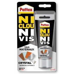 Pattex Ni Clou Ni Vis Crystal Tous matériaux 90g