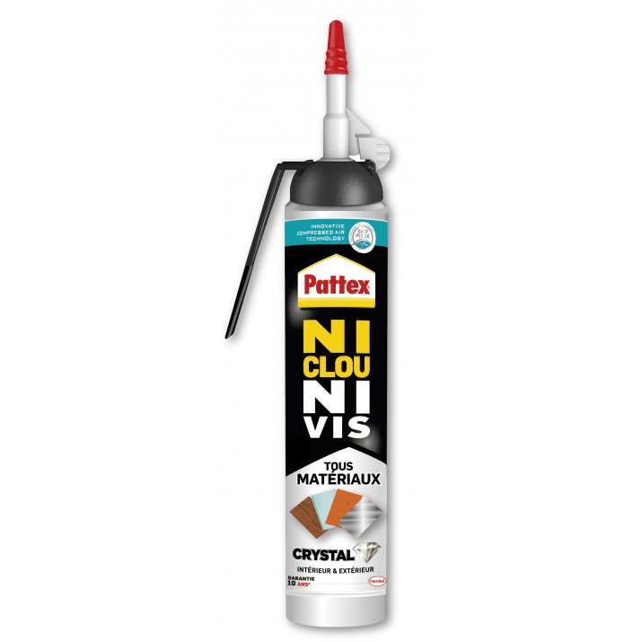 Pattex Ni Clou Ni Vis Crystal gachette intégrée 210g