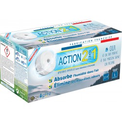 Recharge galet pour absorbeur d'humidité 500g x4 Action 2 en 1