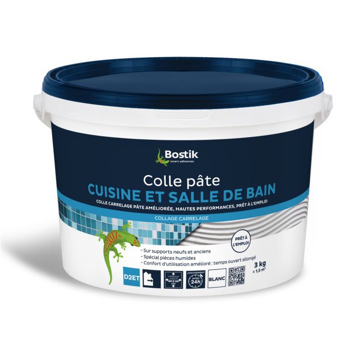 Bostik Colle carrelage cuisine et salle de bain 3kg