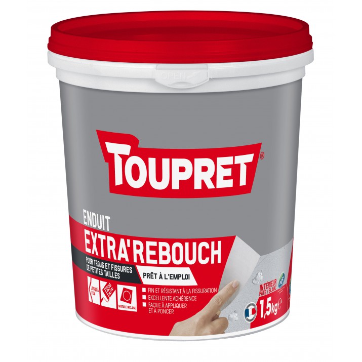 Toupret Enduit de rebouchage Extra'Rebouch en pâte 1,5 kg