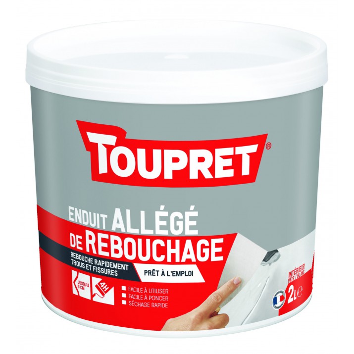 Toupret Enduit allégé de rebouchage pot de 2 L