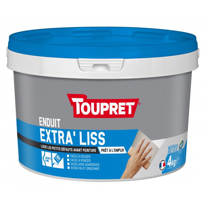 Toupret Enduit Extra'Liss pâte pot 4 kg