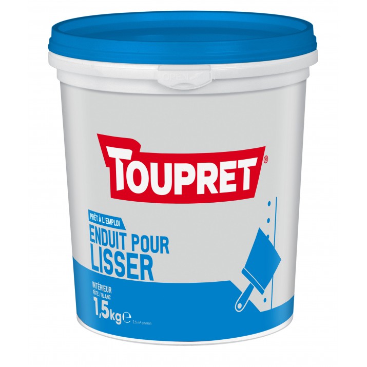 Toupret Enduit pour lisser pâte pot 1,5 kg