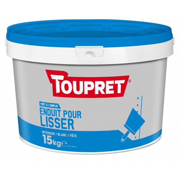 Toupret Enduit pour lisser pâte pot 15kg