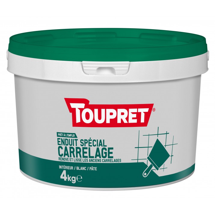 Toupret Enduit spécial carrelage pâte pot 4 kg
