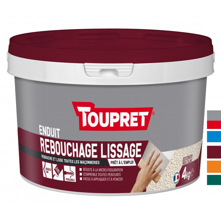 Toupret Rebouchage lissage 2 en 1 pot de 4 kg