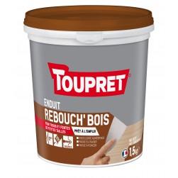Toupret Enduit de rebouchage Rebouch'Bois en pâte pot de 1,5 kg