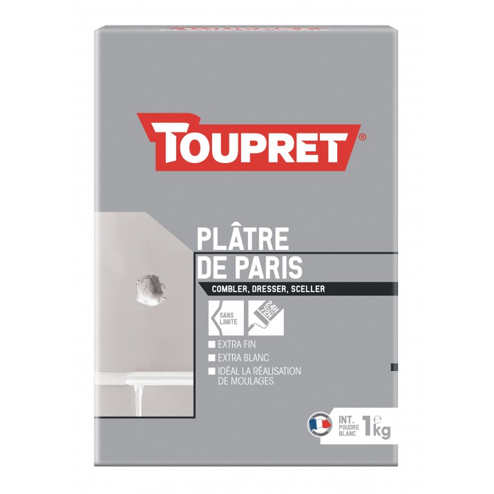 Toupret Plâtre de Paris en sac de 1kg