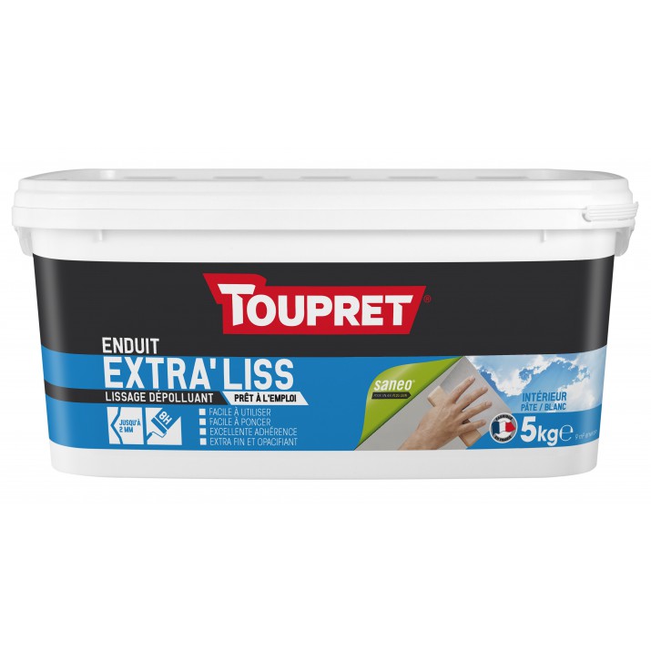 Toupret Enduit Extra'Liss Dépolluant pâte 5 kg