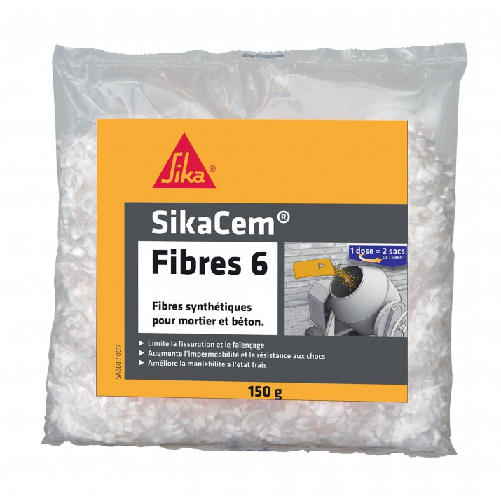 SikaCem Fibres synthétiques 6mm 150g