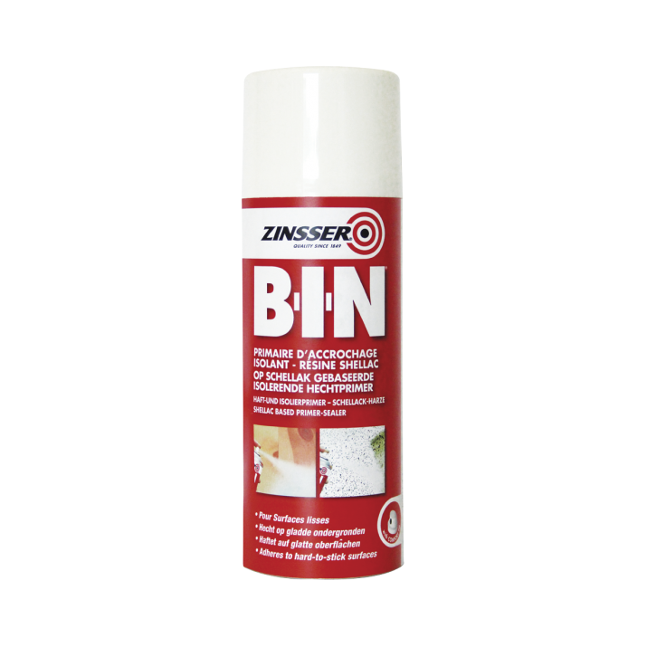 Primaire d'accrochage Isolant taches Aérosol Zinsser BIN 400ml