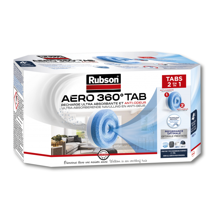 Rubson 4 recharges absorbeur d'humidité Aero 360° anti odeurs