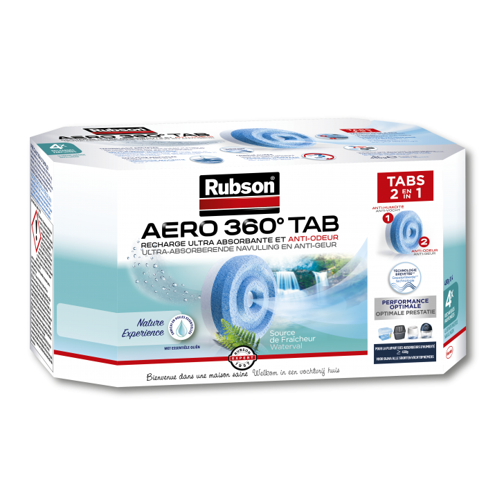 Recharges Absorbeur d'humidité Aero 360° Arôme Vanille Lot de 4