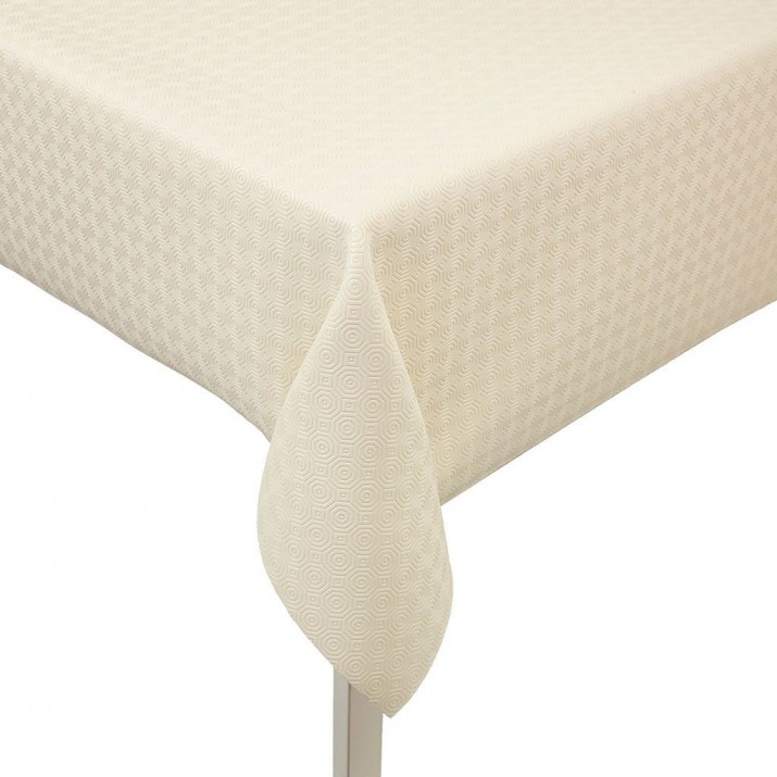 Protège table blanc 140x140cm